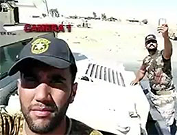 سلفی جالب رزمندگان عراقی با خمپاره شلیک شده از سوی داعش!