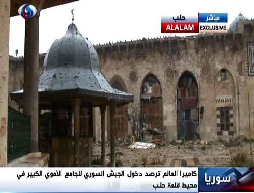 نخستین تصاویر از مسجد جامع اموی حلب