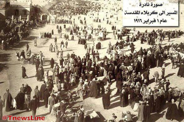 پیاده روی اربعین ، 100 سال پيش