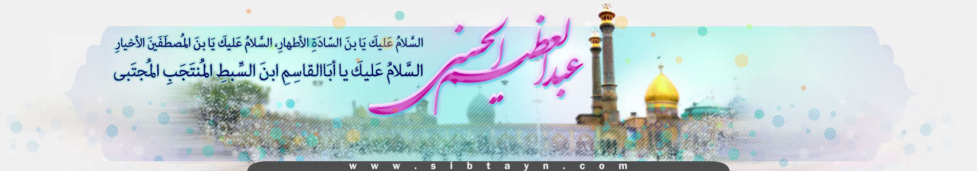فوتر میلاد حضرت عبدالعظیم علیه السلام